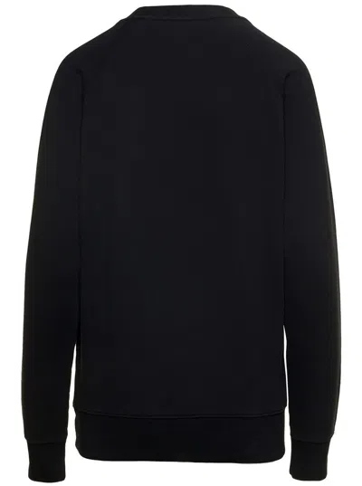 Shop Maison Kitsuné Palais Royal Crewneck Sweatshirt With Logo In Black Cotton Woman