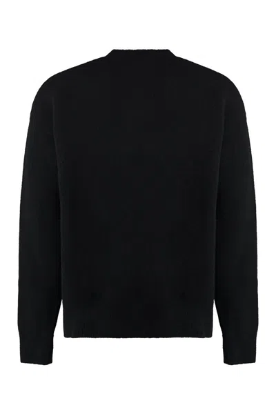 Shop Palm Angels Merino Wool Blend Sweater In Black