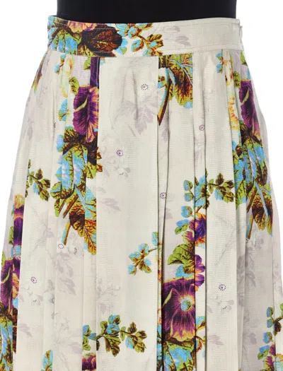 Shop Tory Burch Flower Midi Skirt In Floral
