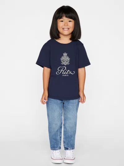 Shop Frame Ritz Kids' T-shirt In Blue