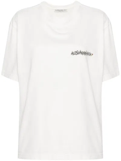 Shop Alessandra Rich T-shirts And Polos In White