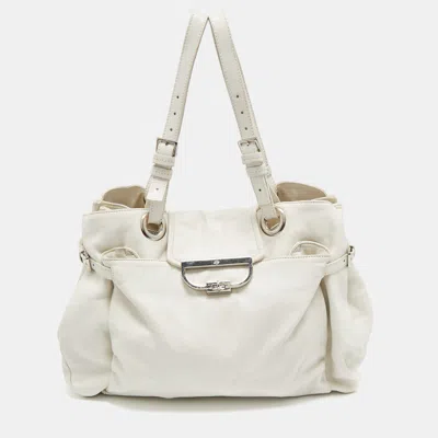 Shop Mulberry Offleather Jenah Tote In White