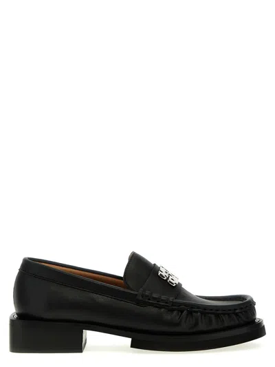 Shop Ganni 'butterfly' Loafers In Black