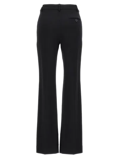 Moschino Straight-leg Pants With Front Pleat In Stretch Viscose In Black