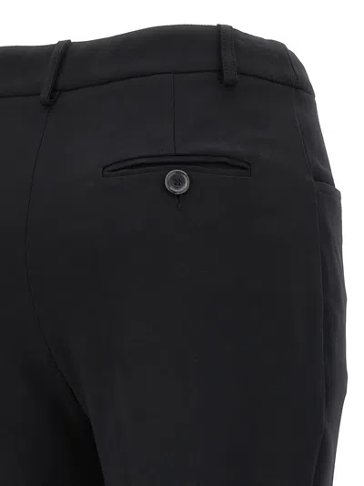Moschino Straight-leg Pants With Front Pleat In Stretch Viscose In Black