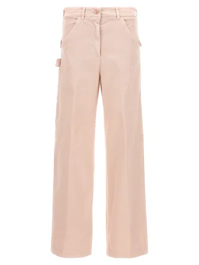 Nude Light Pink Cargo Pants In Pattern