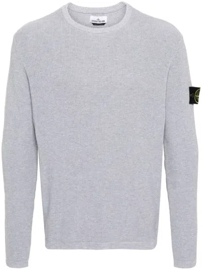 Shop Stone Island Sweaters In Melange Dark Grey