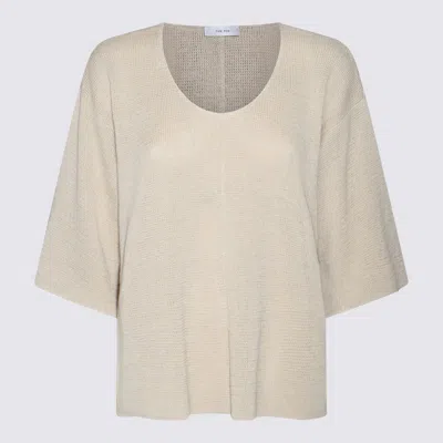 Shop The Row Beige Linen Top In Off-white