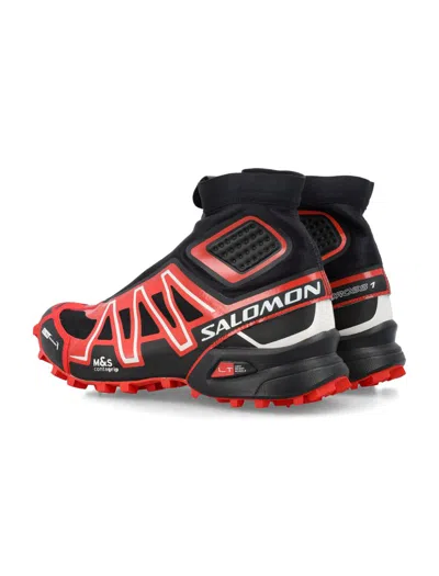 Shop Salomon Snowcross In Black/fiery Red