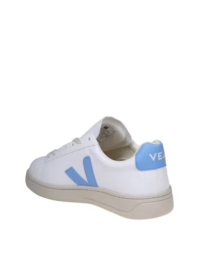 Shop Veja Sneakers In Coated Organic Cotton In White/light Blue