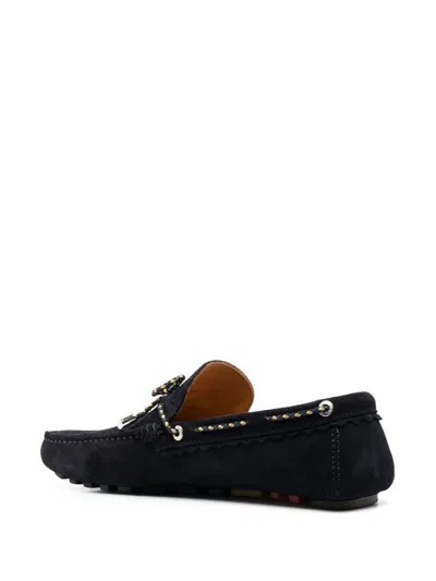 Shop Paul Smith Springfield Suede Leather Loafers In Blue