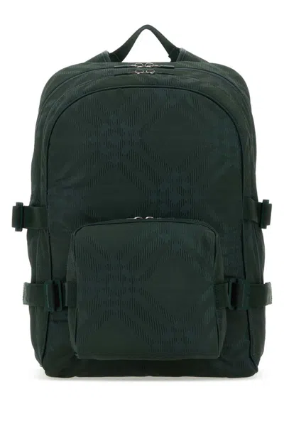 Shop Burberry Backpacks In Green