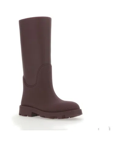 Shop Burberry Boots In Plum