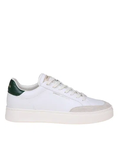 Shop Crime White/green Leather Sneakers