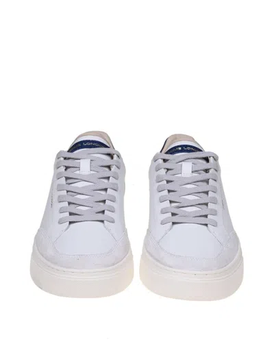 Shop Crime White/blue Leather Sneakers