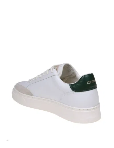 Shop Crime White/green Leather Sneakers