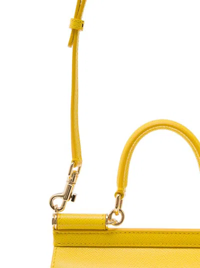 Shop Dolce & Gabbana "small Sicily" Handbag In Yellow