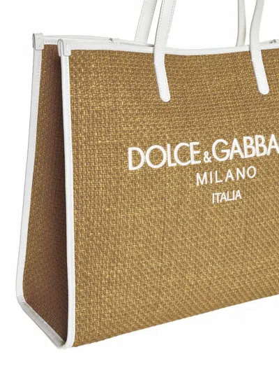 Shop Dolce & Gabbana Shoulder Bags In Beige