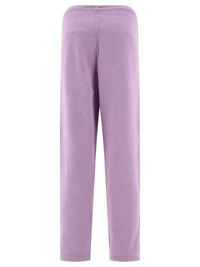 Shop Ganni Organic Cotton Sweatpants In Lilac