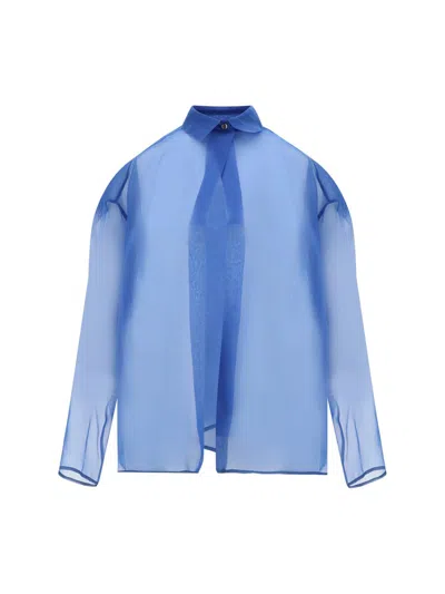Shop Giorgio Armani Shirts In Deep Ultramarine