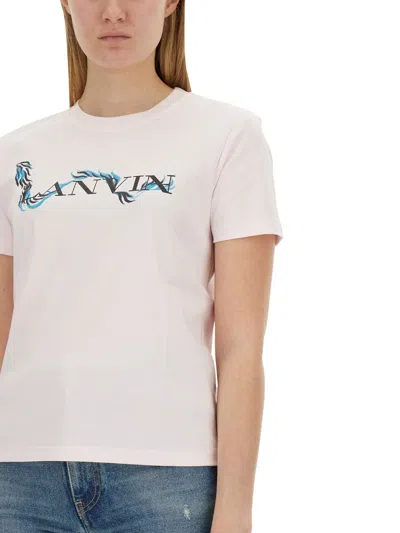 Shop Lanvin T-shirt With Logo In White