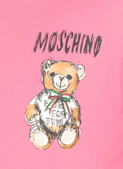 Shop Moschino T-shirt With Logo In Pink