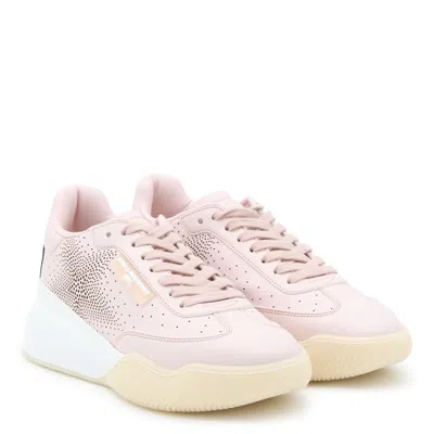 Shop Stella Mccartney Light Pink Faux Leather Sneakers In Ballet Pink