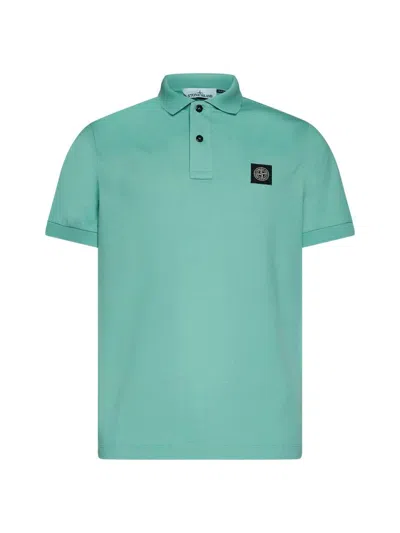 Shop Stone Island T-shirts And Polos In Light Green