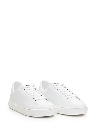 Versace White Leather Sneakers