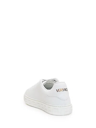 Versace White Leather Sneakers