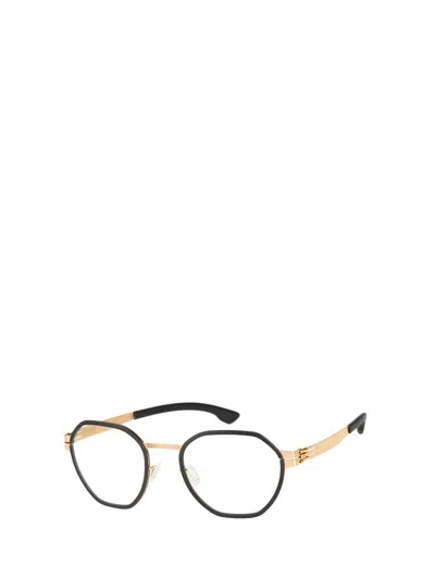 Shop Ic! Berlin Eyeglasses In Rose - Gold - Black