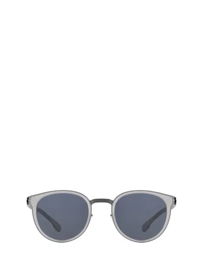 Shop Ic! Berlin Sunglasses In Gun - Metal - Sky - Grey - Matt