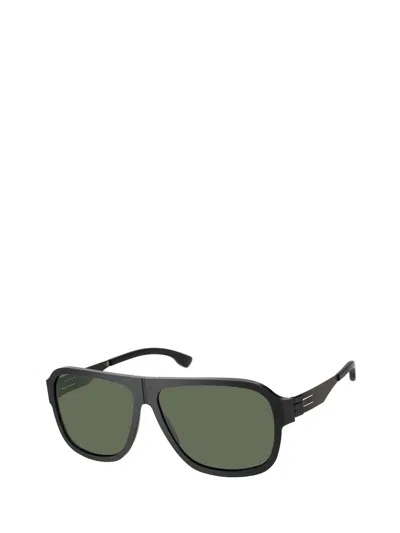 Shop Ic! Berlin Sunglasses In Black - Rough Polar