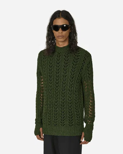 Shop _j.l-a.l_ Redos Knitted Jumper Dark Green In Beige