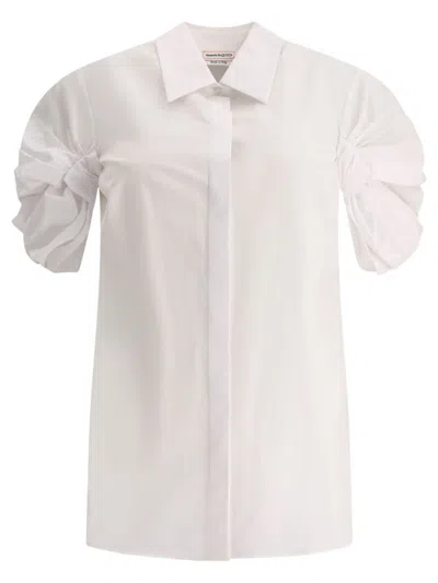 Shop Alexander Mcqueen Ruffled T-shirt In White