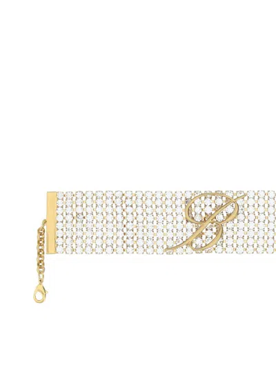 Shop Blumarine Necklaces In Oro Satinato/crystal