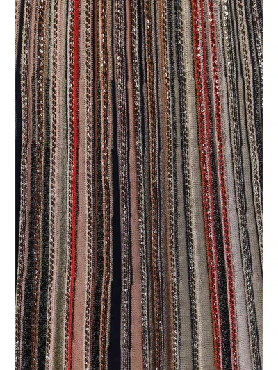 Shop Missoni Dresses In Multic Blk/rust/beig