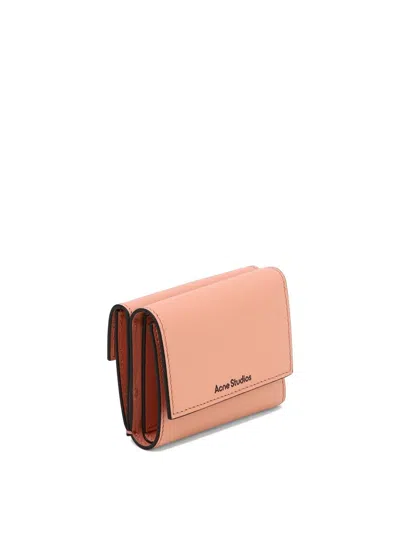 Shop Acne Studios Wallet With Logo In Pink