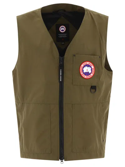 Shop Canada Goose "canmore" Vest Jacket In Green