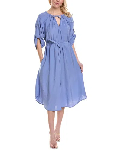 Shop Peserico Womens Midi Dress, 44, Blue