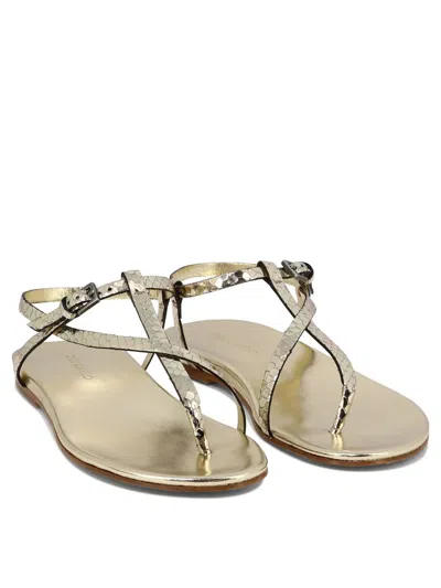 Shop Delcarlo "dytt" Sandals In Gold