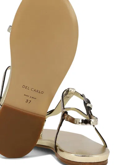 Shop Delcarlo "dytt" Sandals In Gold