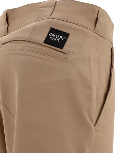 Shop Gallery Dept. Flared Chino Trousers In Beige