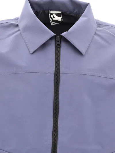 Shop Gr10k "3l Microsquare" Jacket In Blue