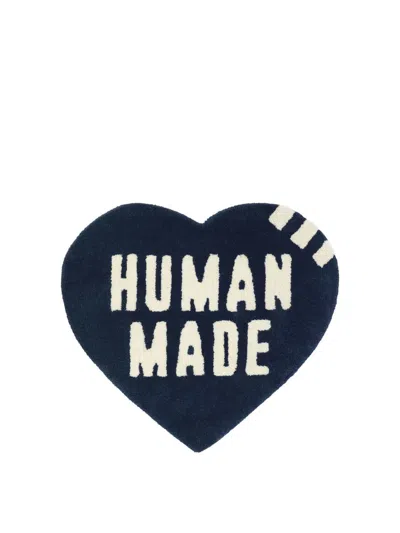 Shop Human Made "medium Heart" Rug In Blue