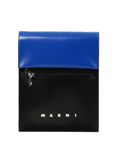 Shop Marni "tribeca" Shoulder Bag In Blue
