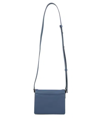 Shop Marni "trunk" Embroidered Crossbody Bag In Blue