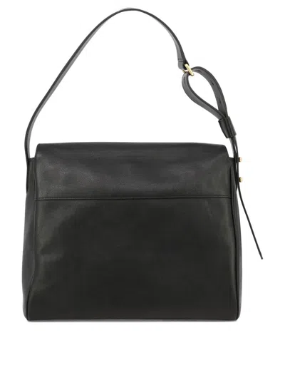Shop Pinko "big Leaf" Shoulder Bag In Black