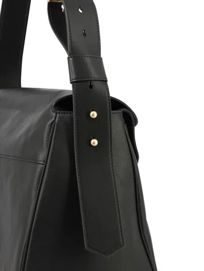 Shop Pinko "big Leaf" Shoulder Bag In Black