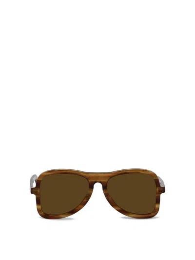Shop Séfr "aster" Sunglasses In Brown